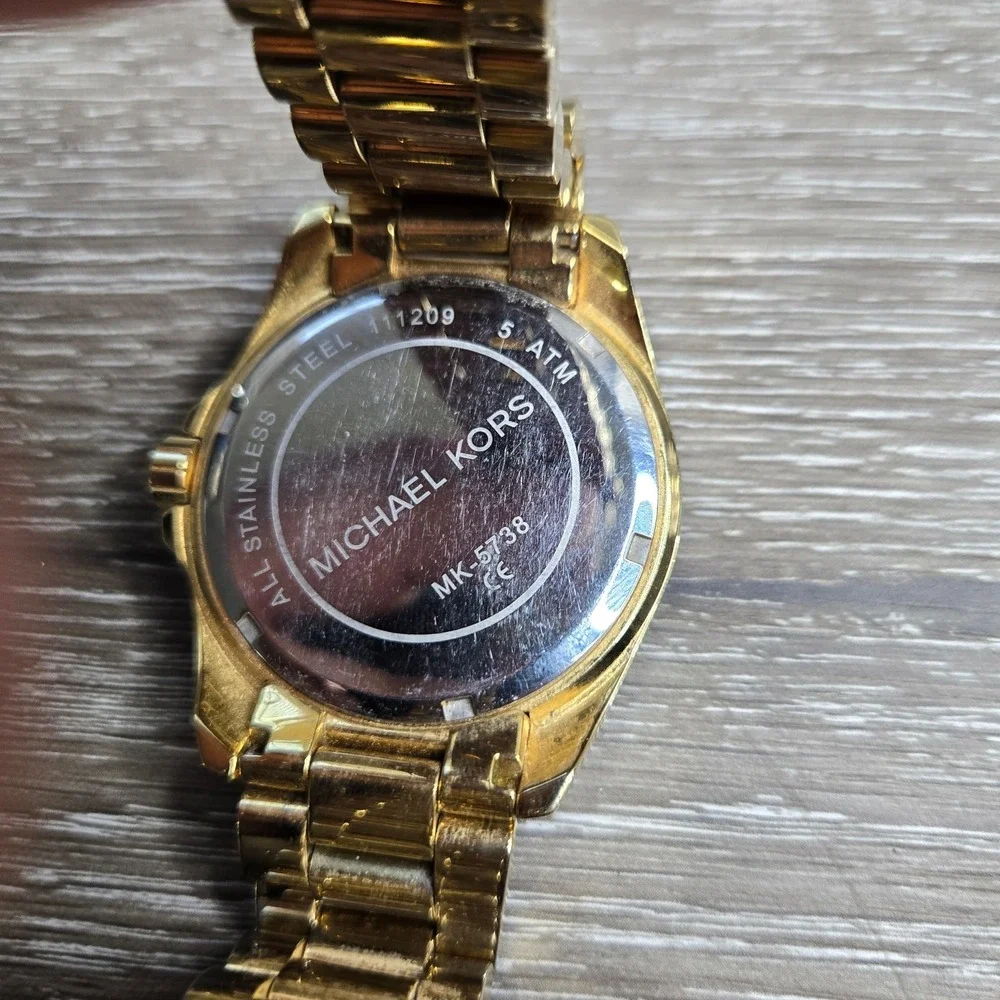 Michael Kors Watch mk-5738  Bradshaw gold-tone Band CRYSTALS CHRONOGRAPH WOMEN'S